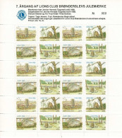 Denmark; Lions Club.  Local Christmas Seals Brønderslev 1984 & 1985 - 2 Large And 2 Small Sheet - MNH(**) Not Folded. - Rotary, Lions Club