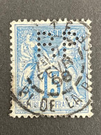 FRANCE R N°90 Sage 1876/78 RP 44 Indice 6 Perforé Perforés Perfins Perfin !! Superbe - Other & Unclassified