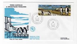 FDC - TAAF - PA N°124 (1992) Piste De Terre Adélie - FDC