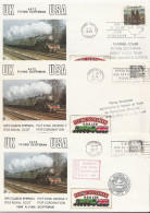 FLYING SCOTSMAN 3 Diff CARRIED STEAM RAILWAY 1970  CANADA Ottawa Montreal Toronto Train Stamps Covers Cover - Trenes