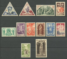 MONACO 1951 N° 353/364 ** Neufs MNH Luxe C 110 € Année Sainte Le Bienheureux Rainier Westphalie Saint Nicolas De Patare - Unused Stamps