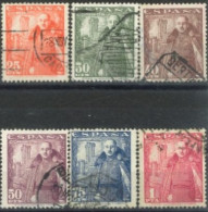 SPAIN,  1948/49, GENERAL FRANCO STAMPS SET OF 6, # 761,802,764/65,& 767/68, USED. - Gebraucht