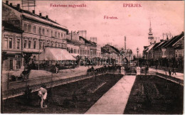 T2 1914 Eperjes, Presov; Fő Utca, Feketesas Nagyszálló. Divald Károly Fia Kiadása / Main Street, Hotel - Non Classificati