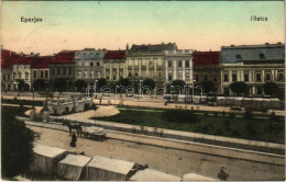 T2/T3 1915 Eperjes, Presov; Fő Utca, üzletek / Main Street, Shops (EK) - Ohne Zuordnung