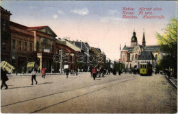 * T2 Kassa, Kosice; Hlavná Ulica / Fő Utca, Villamos / Hauptstraße / Main Street, Tram + "1938 Kassa Visszatért" So. Stp - Zonder Classificatie