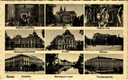 T2 1939 Kassa, Kosice; Rákóczi Emléktábla, Dóm, Rákóczi Sírja, Hadtestparancsnokság, Színház, Múzeum, Schalk-ház, Hernád - Unclassified