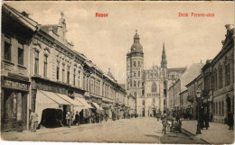 * T3 Kassa, Kosice; Deák Ferenc Utca, üzletek / Street View, Shops (szakadás / Tear) - Unclassified