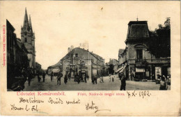 T4 1902 Komárom, Komárno; Fő Tér, Nádor és Megye Utca, Stettler üzlete. Czike Dénes Kiadása / Main Square, Street View,  - Ohne Zuordnung