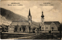 ** T2/T3 Korompa, Krompach; Fő Tér és Templomok / Hlavny Rynok S Kostelmi / Main Square And Churches (EK) - Non Classés