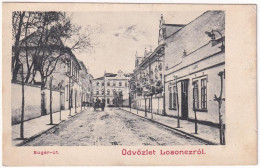 T2/T3 1901 Losonc, Lucenec; Sugárút / Street View (EK) - Unclassified
