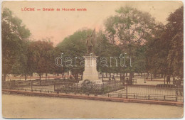 T4 Lőcse, Levoca; Sétatér és Honvéd Emlékmű. Singer Kiadása / Park, Hungarian Military Monument (ázott / Wet Damage) - Non Classés