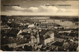 T2/T3 1916 Pozsony, Pressburg, Bratislava; Madártávlat, Zsinagóga, Híd / Vogelperspective / General View, Synagogue, Bri - Non Classés
