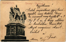 * T2/T3 1898 (Vorläufer) Pozsony, Pressburg, Bratislava; Koronázási Emlék Mária Terézia Szobor / Monument (EK) - Ohne Zuordnung