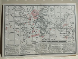 Italian Double Postcard. World War. The German Navy In The Seas Of The World - Maps