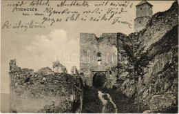 T2/T3 1911 Trencsén, Trencín; Várrom / Trenciansky Hrad / Castle Ruins (EK) - Ohne Zuordnung