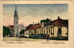 T2/T3 1930 Verebély, Vráble; Templom / Church (EK) - Unclassified