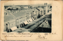T3 1899 (Vorläufer) Eszék, Essegg, Osijek; Oberstadt, Comitatsgasse / Gornji Grad, Zupanijska Ulica / Utca, Zsinagóga, ü - Non Classés