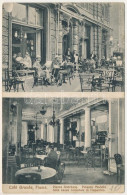 * T2/T3 Fiume, Rijeka; Café Grande, Piazza Andrássy / Nagy Kávéház és Belső / Cafe Interior (Rb) - Unclassified