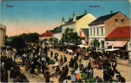 T2/T3 1913 Árpatarló, Ruma; Fő Tér, Piac Dinnye árusokkal, Max M. Weisz üzlete. R. Weninger Kiadása / Main Square, Marke - Non Classificati