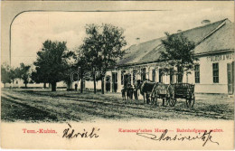 T2/T3 1903 Kevevára, Temeskubin, Kovin; Karcsay'sches Haus, Bahnhofgasse Rechts / Szálloda, Karcsay-féle Ház és üzlet, V - Sin Clasificación