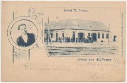 T2/T3 1904 Ópazova, Ó-Pazna, Ó-Pazua, Alt Pazua, Stara Pazova; Hotel N. Torer Szálloda. Ottokar Rechnitzer Kiadása / Hot - Non Classés