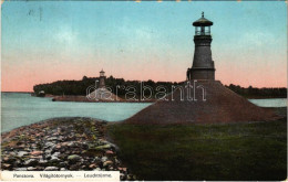 T3/T4 1912 Pancsova, Pancevo; Világítótornyok / Leuchttürme / Lighthouses (kopott Sarkak / Worn Corners) - Non Classés
