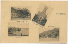 T4 1915 Torontálalmás, Torontál-Almás, Apfeldorf, Jabuka; Kasztner József üzlete, Római Katolikus Templom, Községháza, D - Unclassified