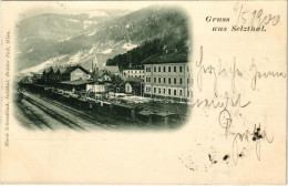 T2 1900 Selzthal, Bahnhof. Maria Schweditsch / Railway Station, Trains - Zonder Classificatie
