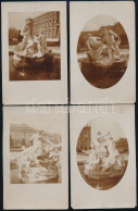 ** Wien, Vienna, Bécs XIII. Schönbrunn, Triton Und Najadenbrunnen - 4 Pre-1915 Photo Postcards (pinholes) - Non Classificati