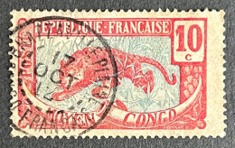 FRCG052U6 - Leopard - 10 C Used Stamp - Middle Congo - 1907 - Usados