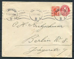 1917 Denmark Uprated 10ore Stationery Cover Copenhagen - Berlin Germany - Briefe U. Dokumente