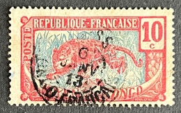 FRCG052UB - Leopard - 10 C Used Stamp - Middle Congo - 1907 - Gebruikt