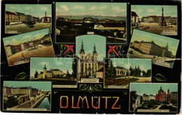 T4 1915 Olomouc, Olmütz; Oberring, Niederring, Totale, Dreifaltigkeitssäule, Justizpalast Mit Theresiengasse, Kloster Hr - Zonder Classificatie