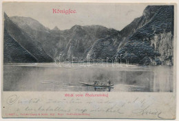 * T3/T4 1902 Königsee, Blick Vom Malerrwinkel / Lake, Boat. Emb. (Rb) - Sin Clasificación