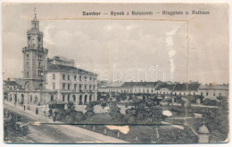 ** T2/T3 Sambir, Szambir, Sambor; Rynek Z Ratuszem / Ringplatz U. Rathaus / Market Square, Town Hall. Leporellocard With - Non Classificati