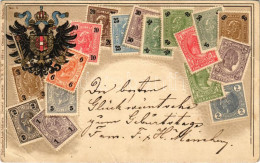 * T4 Set Of Austrian, Austro-Hungarian Stamps. Philatelie-Ansichtskarte No. 5. Ottmar Zieher Emb. Litho (lyukak / Pinhol - Sin Clasificación