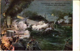 ** T2/T3 A Goeben és Breslau áttörése / Durchbruch Der Deutschen Kreuzer "Goeben" Und "Breslau" / WWI German Navy (Kaise - Zonder Classificatie
