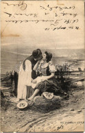 T3 1901 Romantic Couple, Kissing. Fec. Ch. Scolik, Wien (fl) - Zonder Classificatie