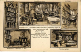 * T2 Frankfurt, Stammhaus Der Familie Rothschild. Straßenseite, Familienzimmer, Höfchen, Kontor Mit Geldkiste U. Pult, H - Non Classificati