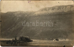 * T3 1918 Zaleszczyki (Galicia), Osztrák-magyar Katonák Két Motorcsónakot Próbálnak A Dnyeszter Folyón áttolni / WWI K.u - Ohne Zuordnung