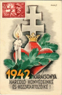 * T2/T3 1942 Karácsonya Harcoló Honvédeinké és Hozzátartozóiké! Leventeifjúság Honvédkarácsonya / WWII Hungarian Militar - Non Classificati