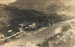 ** T2/T3 Felrobbantott Híd Közelében épített Fahíd / WWI K.u.K. Military, Wooden Bridge Built Near A Blown-up Bridge. K. - Zonder Classificatie