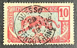 FRCG052UC - Leopard - 10 C Used Stamp - Middle Congo - 1907 - Usati