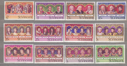 ST.VINCENT 1977 QEII Silver Jubilee MNH(**) Mi 459-470 #34117 - St.Vincent (...-1979)