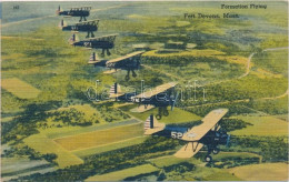 * T3 Fort Devens, Formation Flying, American Military Aircraft (fa) - Non Classés