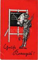 T2/T3 1942 Krampusz Tanár úr / Krampus Teacher, Greeting - Sin Clasificación