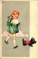 * T2/T3 Little Girl With Dog, Cecami N. 1035. (EK) - Zonder Classificatie