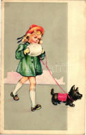 * T2/T3 Little Girl With Dog, Cecami N. 1035. (EK) - Unclassified