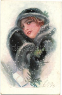 ** T4 Italian Art Deco Postcard Erkal Nr. 306/5 S: Usabal (cut) - Unclassified