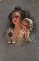 T2 Lady And Girl, No. 20887. Artist Signed - Ohne Zuordnung